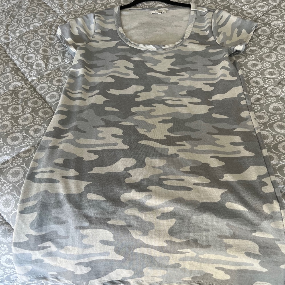 Z supply blue/grey camouflage fitted dress